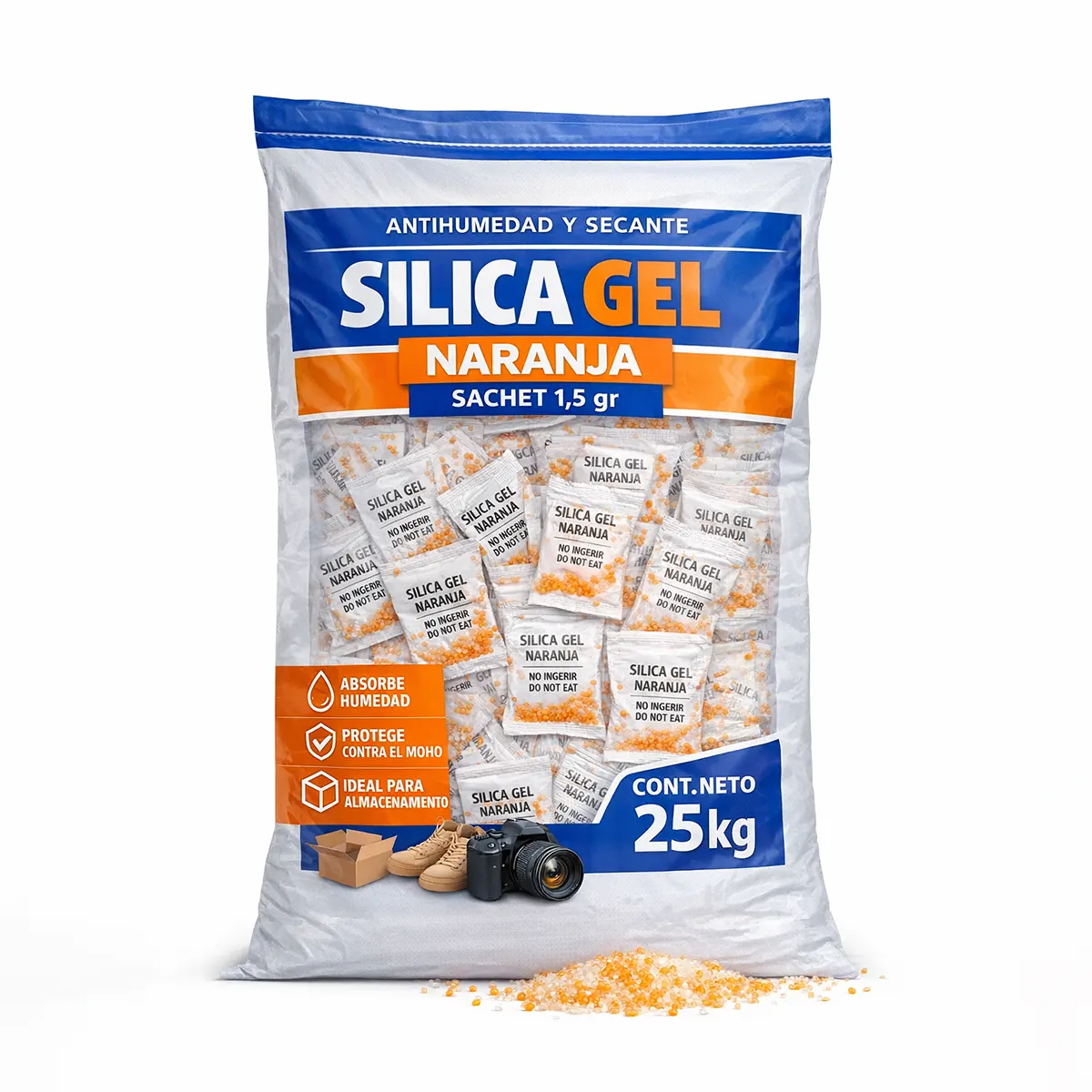 Silica Gel Naranja A Granel 25 Kg
